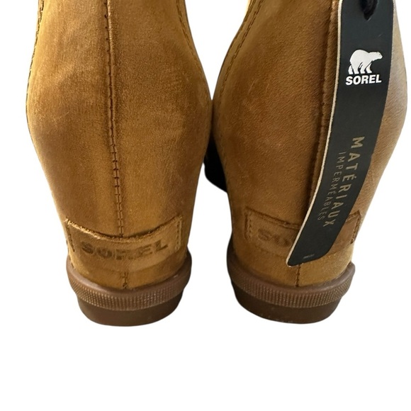SOREL Joan of Arctic Leather Wedge Chelsea Ankle Bootie’s Size 11 Women - Picture 8 of 11